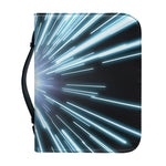 Blue Lightspeed Print Leather Bible Cover