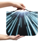 Blue Lightspeed Print Leather Bible Cover