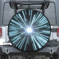 Blue Lightspeed Print Leather Spare Tire Cover