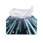 Blue Lightspeed Print Leather Tissue Box Cover