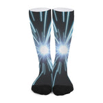 Blue Lightspeed Print Long Socks