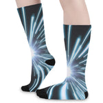 Blue Lightspeed Print Long Socks