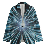 Blue Lightspeed Print Men's Cotton Blazer