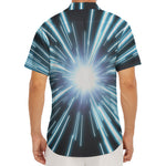Blue Lightspeed Print Men's Deep V-Neck Shirt