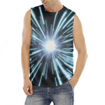 Blue Lightspeed Print Men's Fitness Tank Top