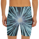 Blue Lightspeed Print Men's Long Boxer Briefs