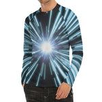 Blue Lightspeed Print Men's Long Sleeve Rash Guard