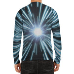 Blue Lightspeed Print Men's Long Sleeve Rash Guard