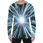 Blue Lightspeed Print Men's Long Sleeve T-Shirt