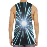 Blue Lightspeed Print Men's Muscle Tank Top