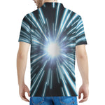 Blue Lightspeed Print Men's Polo Shirt