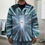 Blue Lightspeed Print Men's Shirt Jacket