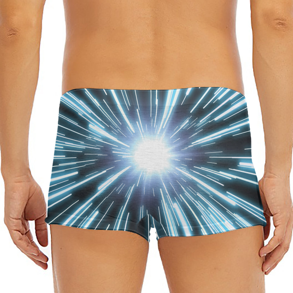 Blue Lightspeed Print Men's Short Boxer Briefs