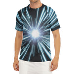 Blue Lightspeed Print Men's Short Sleeve Rash Guard