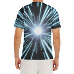 Blue Lightspeed Print Men's Short Sleeve Rash Guard