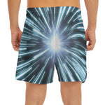 Blue Lightspeed Print Men's Split Running Shorts