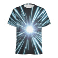 Blue Lightspeed Print Men's Athletic T-Shirt