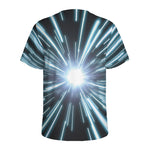 Blue Lightspeed Print Men's Sports T-Shirt