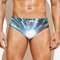 Blue Lightspeed Print Men's Swim Briefs