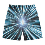 Blue Lightspeed Print Men's Swim Trunks
