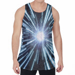 Blue Lightspeed Print Men's Velvet Tank Top