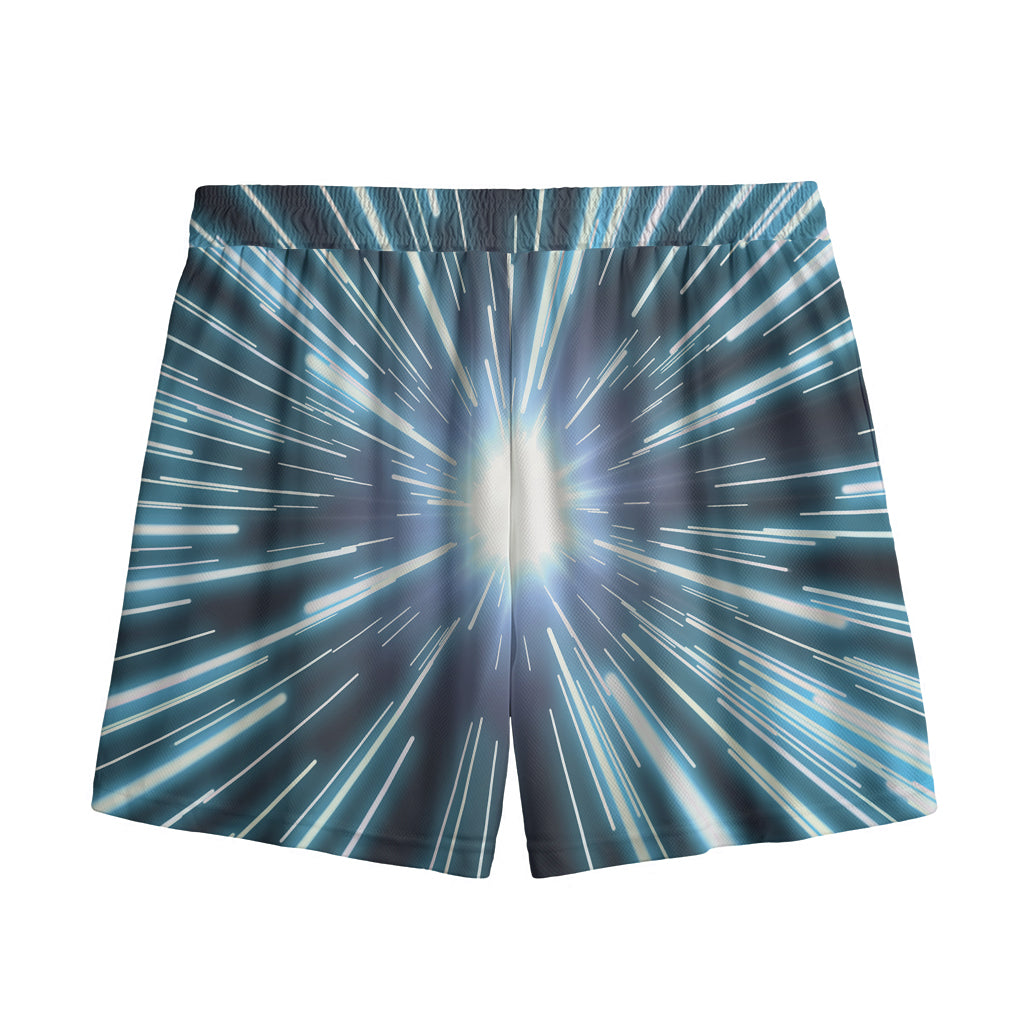 Blue Lightspeed Print Mesh Shorts