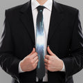 Blue Lightspeed Print Necktie