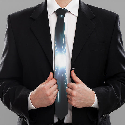 Blue Lightspeed Print Necktie