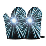 Blue Lightspeed Print Oven Mitts