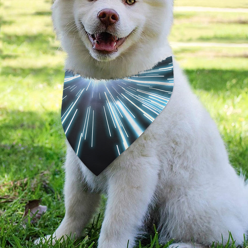 Blue Lightspeed Print Over The Collar Dog Bandana