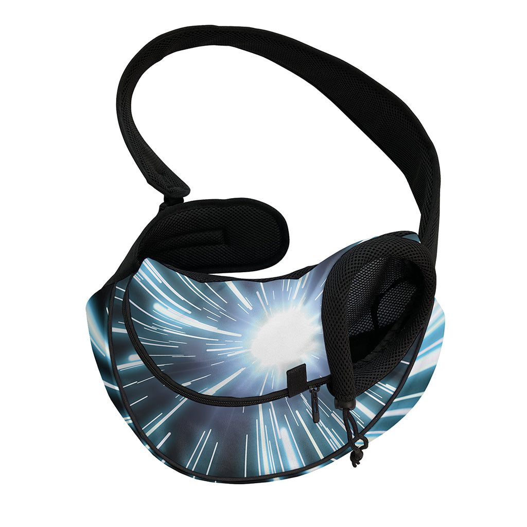 Blue Lightspeed Print Pet Sling Carrier