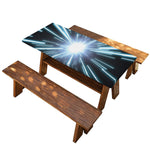 Blue Lightspeed Print Picnic Table Cover