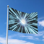 Blue Lightspeed Print Polyester Flag