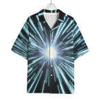 Blue Lightspeed Print Rayon Hawaiian Shirt