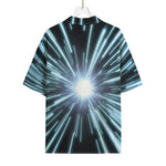 Blue Lightspeed Print Rayon Hawaiian Shirt