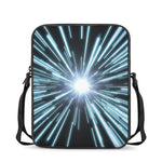 Blue Lightspeed Print Rectangular Crossbody Bag