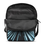 Blue Lightspeed Print Rectangular Crossbody Bag
