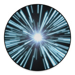 Blue Lightspeed Print Round Floor Mat