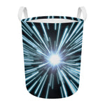 Blue Lightspeed Print Round Laundry Basket