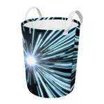 Blue Lightspeed Print Round Laundry Basket