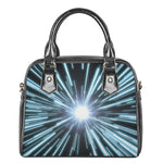 Blue Lightspeed Print Shoulder Handbag