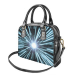 Blue Lightspeed Print Shoulder Handbag
