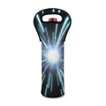 Blue Lightspeed Print Single Neoprene Wine Tote