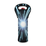 Blue Lightspeed Print Single Neoprene Wine Tote
