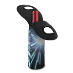 Blue Lightspeed Print Single Neoprene Wine Tote