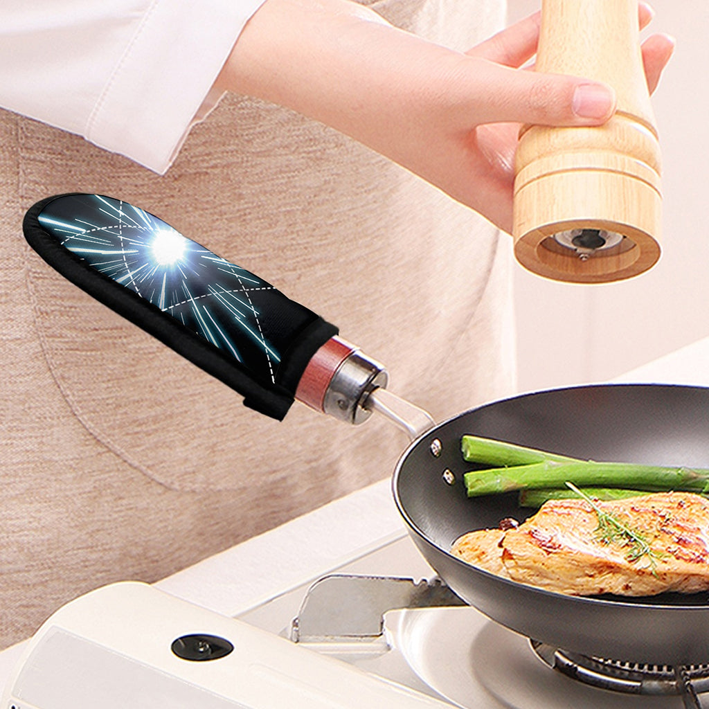 Blue Lightspeed Print Skillet Handle Cover