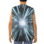 Blue Lightspeed Print Sleeveless Baseball Jersey