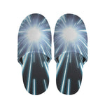 Blue Lightspeed Print Slippers