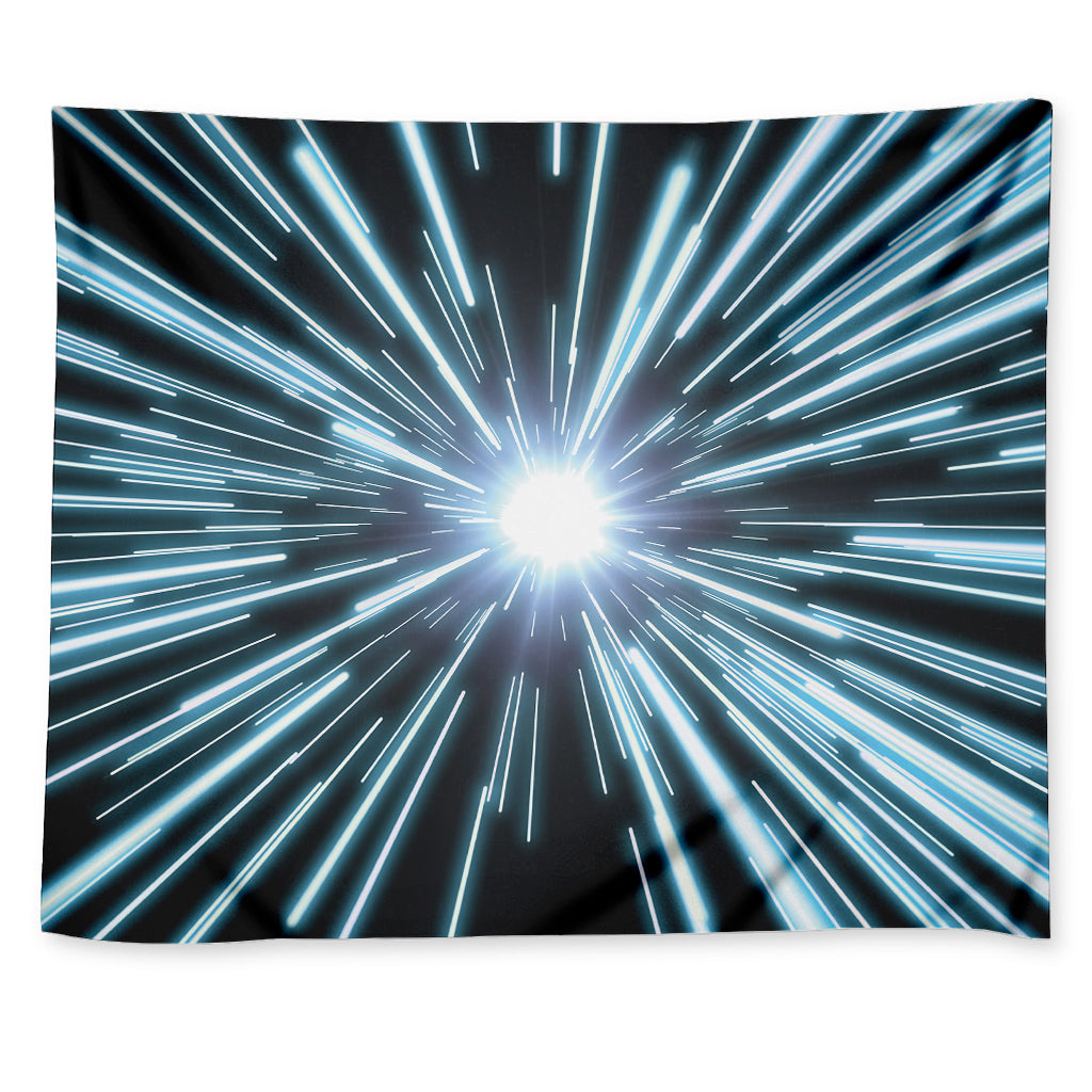 Blue Lightspeed Print Tapestry