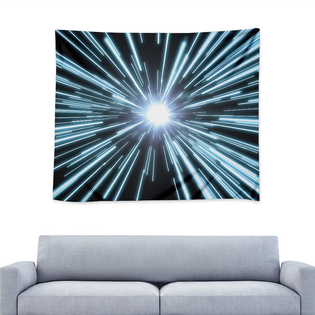 Blue Lightspeed Print Tapestry
